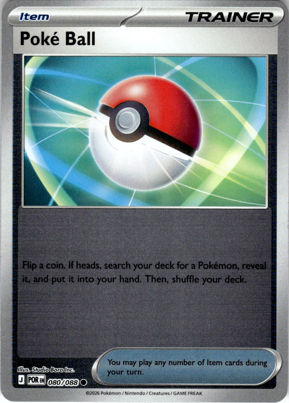 Poke Ball 080/088 Common Perfect Order Pokemon Near Mint