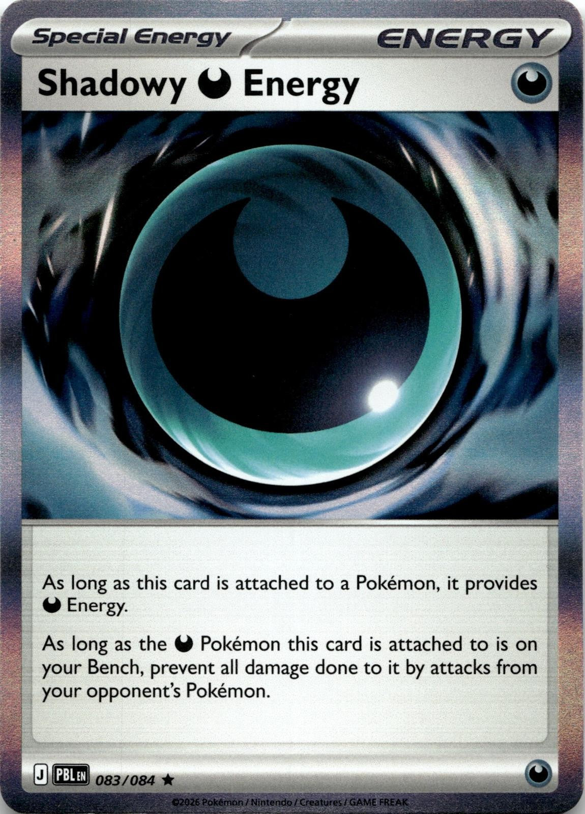 Shadowy Darkness Energy 083/084 Holo Rare Pitch Black Pokemon Near Mint