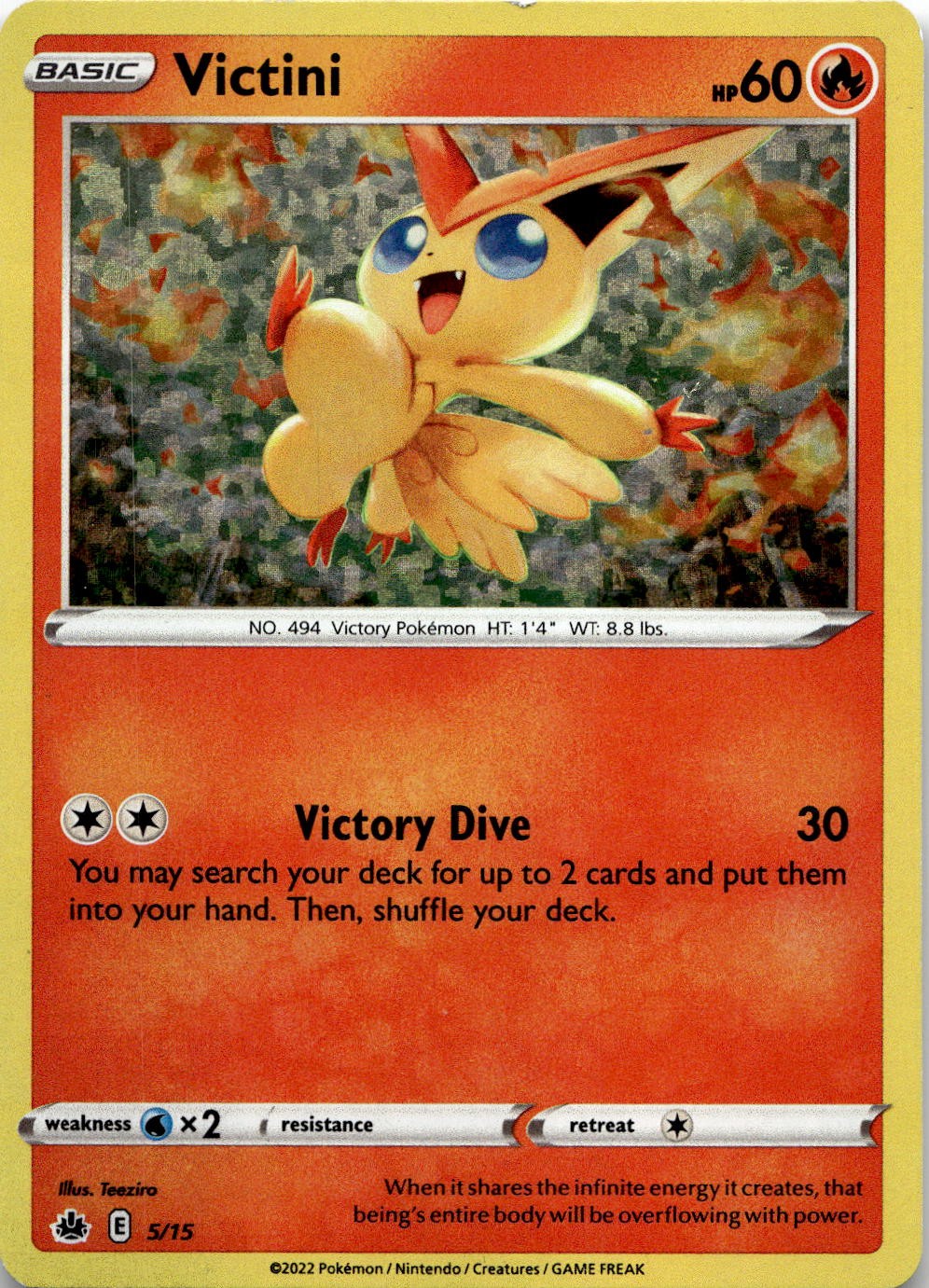 Victini 005/015 Holo Promo McDonald's Promos 2022 Pokemon Lightly Played