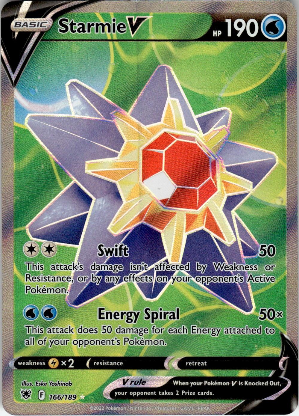 Starmie V 166/189 Ultra Rare Astral Radiance Pokemon Holo Near Mint