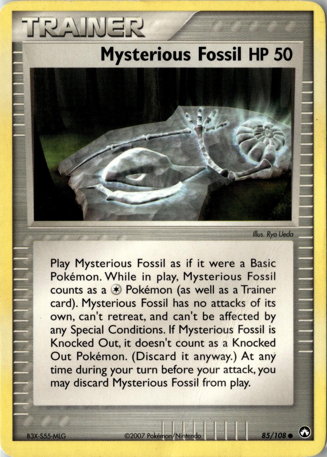 2007 POKEMON MYSTERIOUS FOSSIL 85/108 COMMON POWER KEEPERS HEAVILY PLAYED