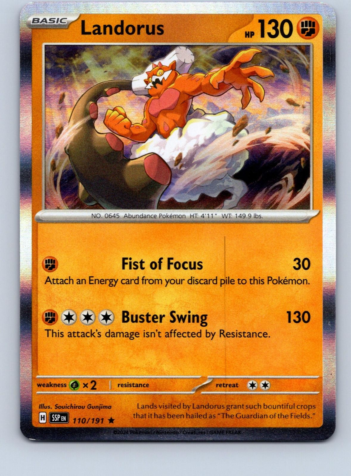 Landorus 110/191 Rare Surging Sparks Pokemon Holo Near Mint