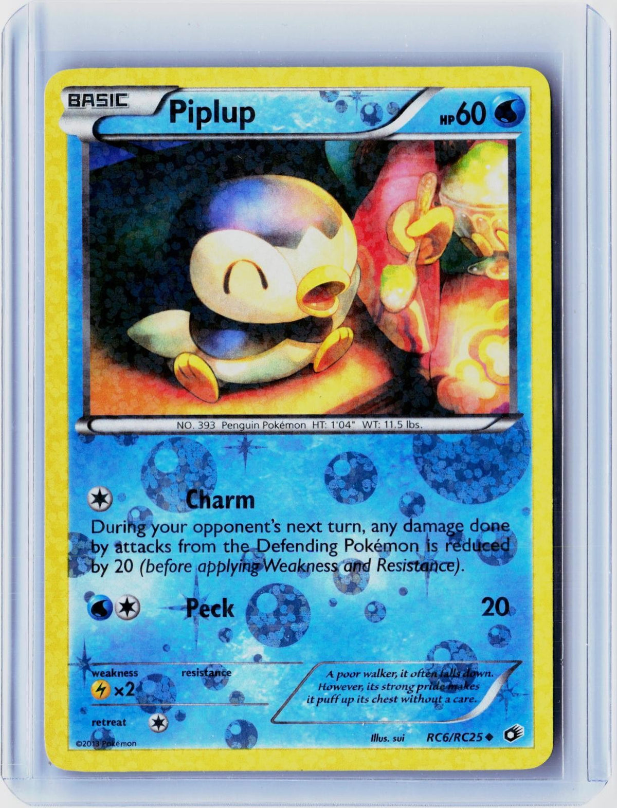 POKEMON PIPLUP RC6/RC25 HOLO LEGENDARY TREASURES: RADIANT COLLECTION NM