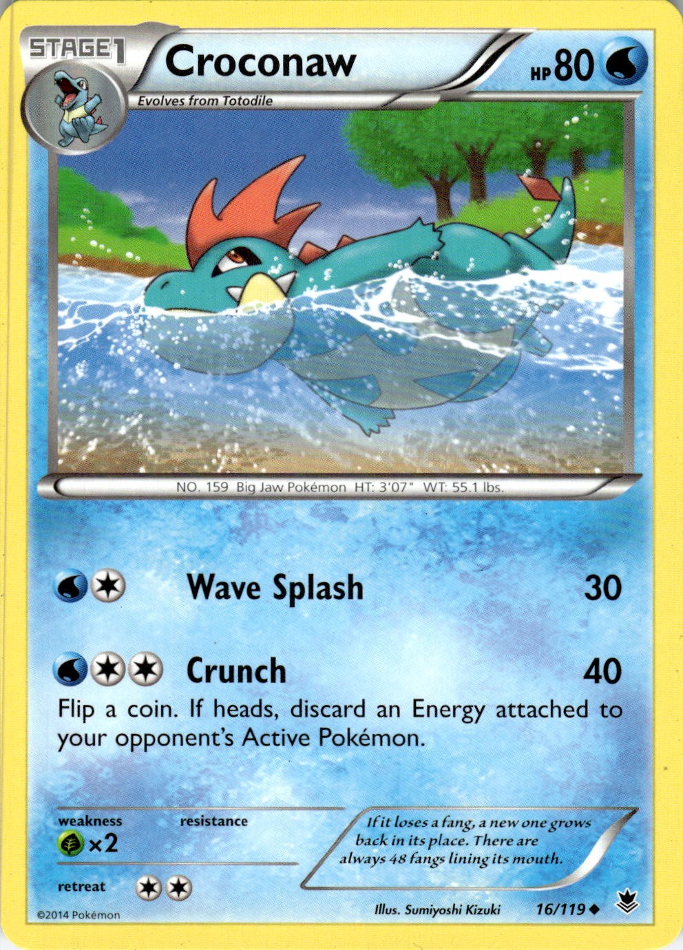 Croconaw 16/119 Uncommon Phantom Forces Pokemon Near Mint
