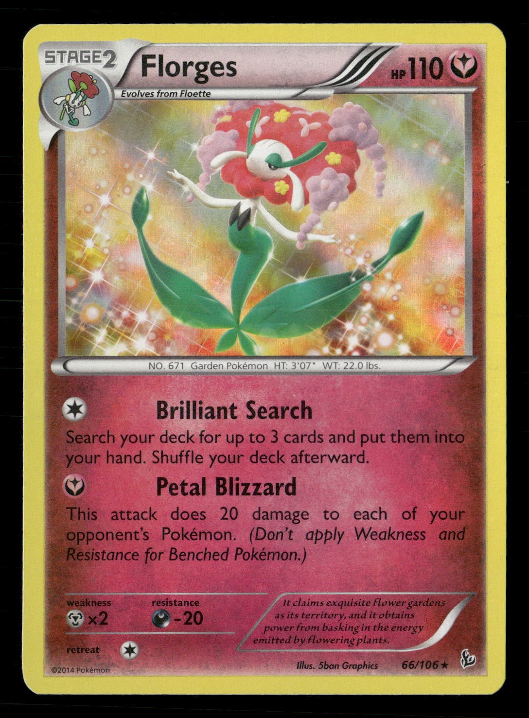 Florges Holo Rare XY - Flashfire 66/106 NM