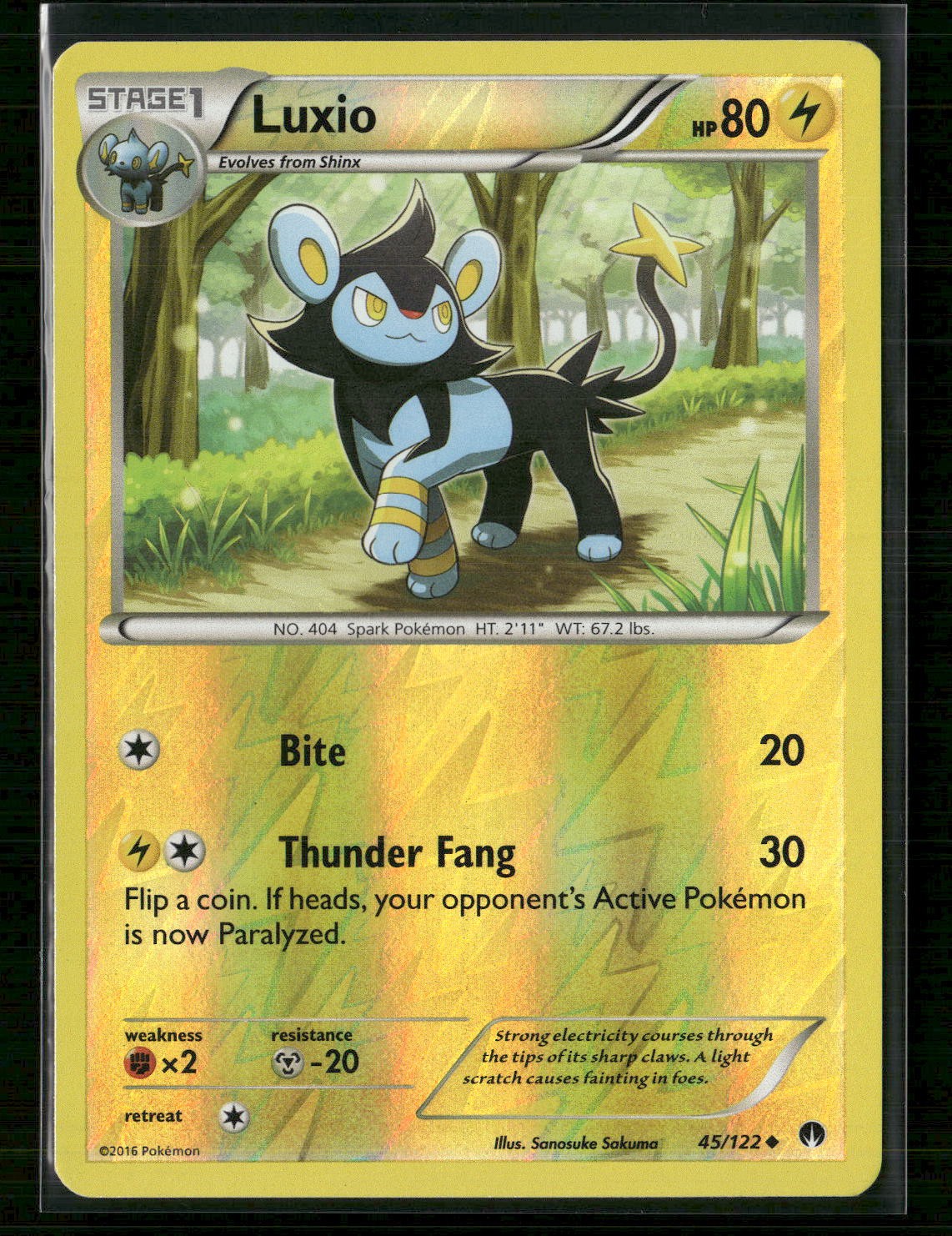 Luxio Reverse Holo Uncommon XY - BREAKpoint 45/122 NM