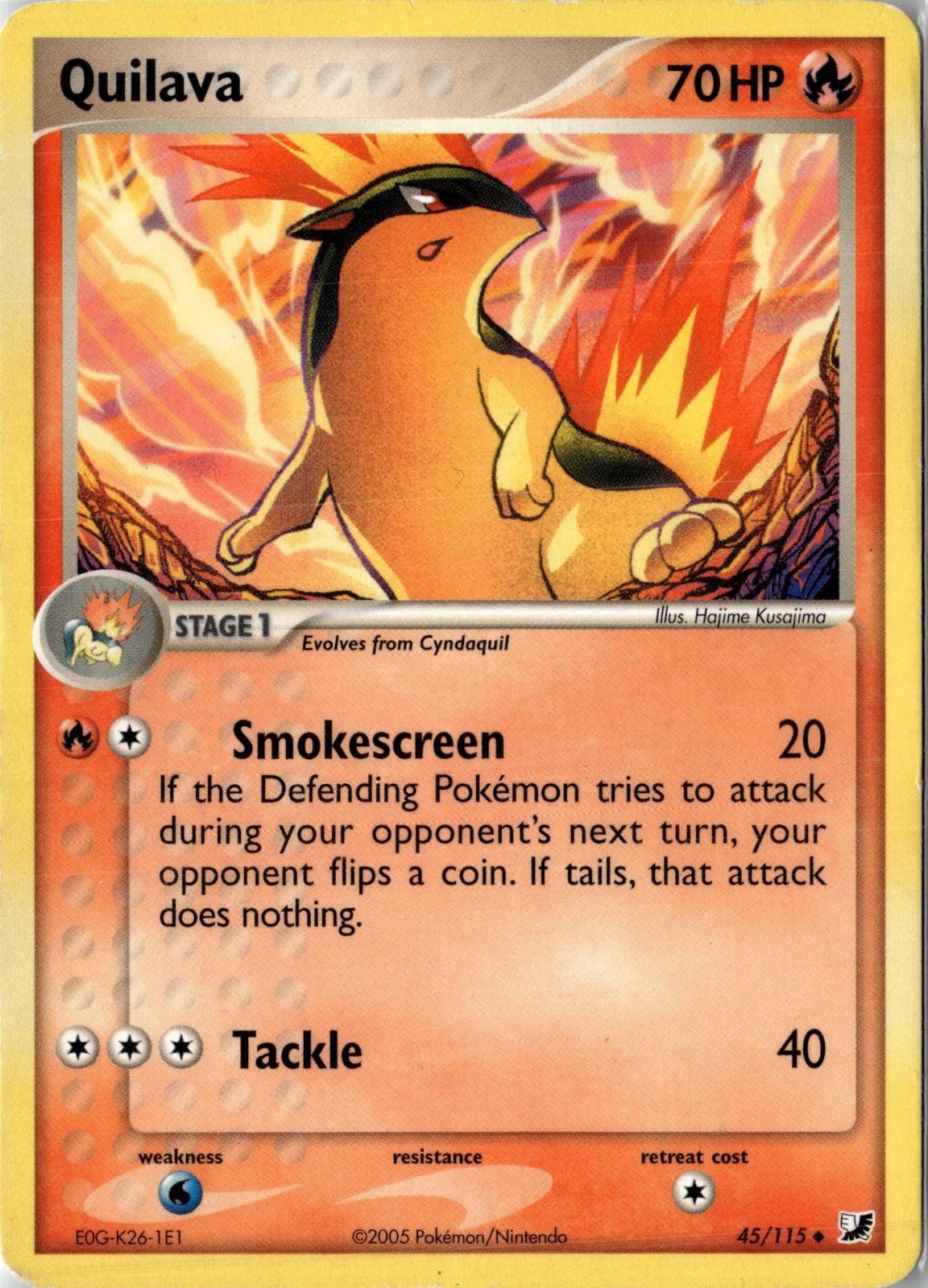 2005 POKEMON QUILAVA 45/115 UNCOMMON UNSEEN FORCES NEAR MINT