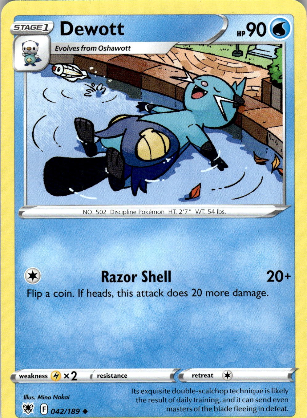 Dewott 042/189 Uncommon Astral Radiance Pokemon Near Mint