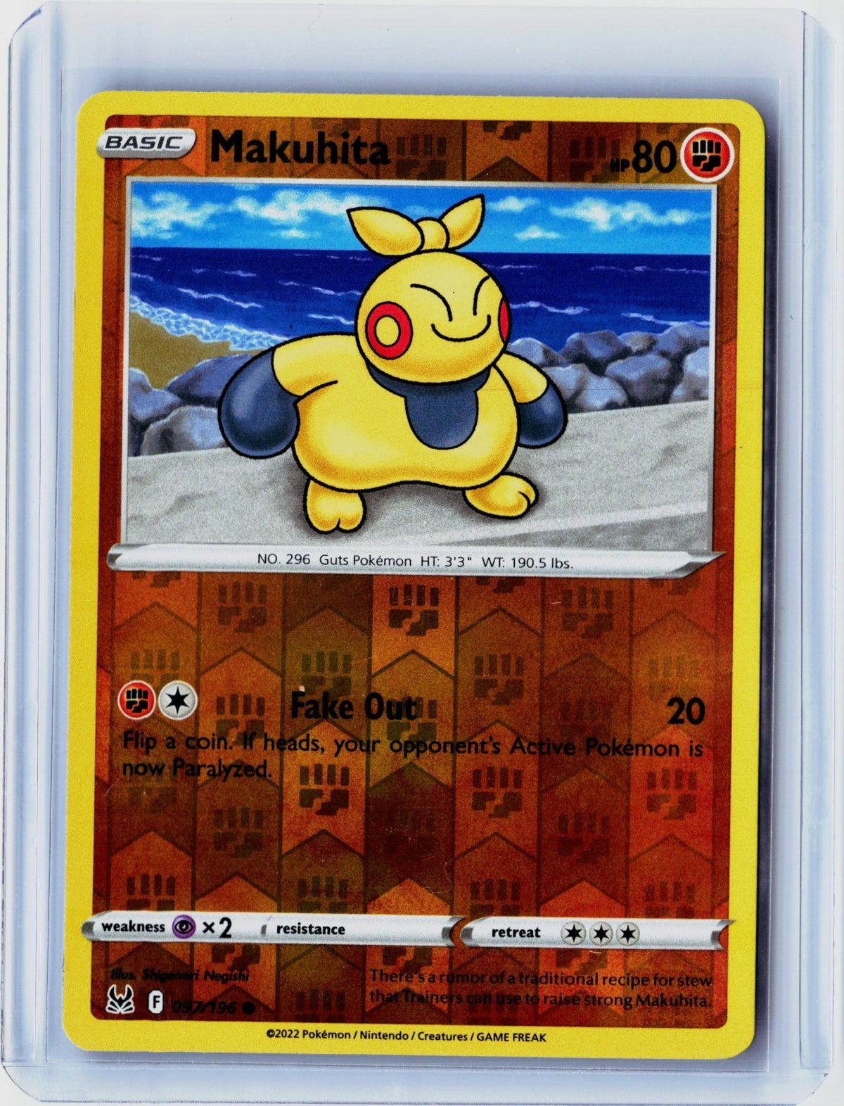 Makuhita Reverse Holo Common SWSH11: Lost Origin 097/196 NM