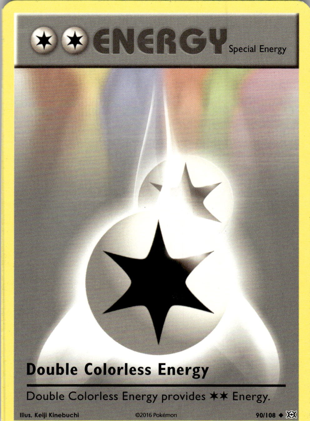 2016 POKEMON DOUBLE COLORLESS ENERGY 90/108 UNCOMMON EVOLUTIONS NEAR MINT