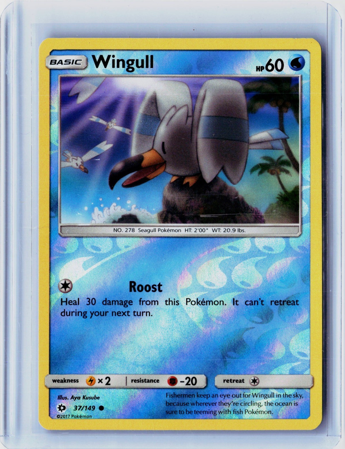 Wingull Reverse Holo Common SM Base Set 37/149 NM
