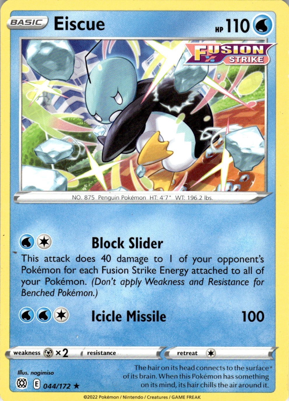 Eiscue 044/172 Rare Brilliant Stars Pokemon Lightly Played
