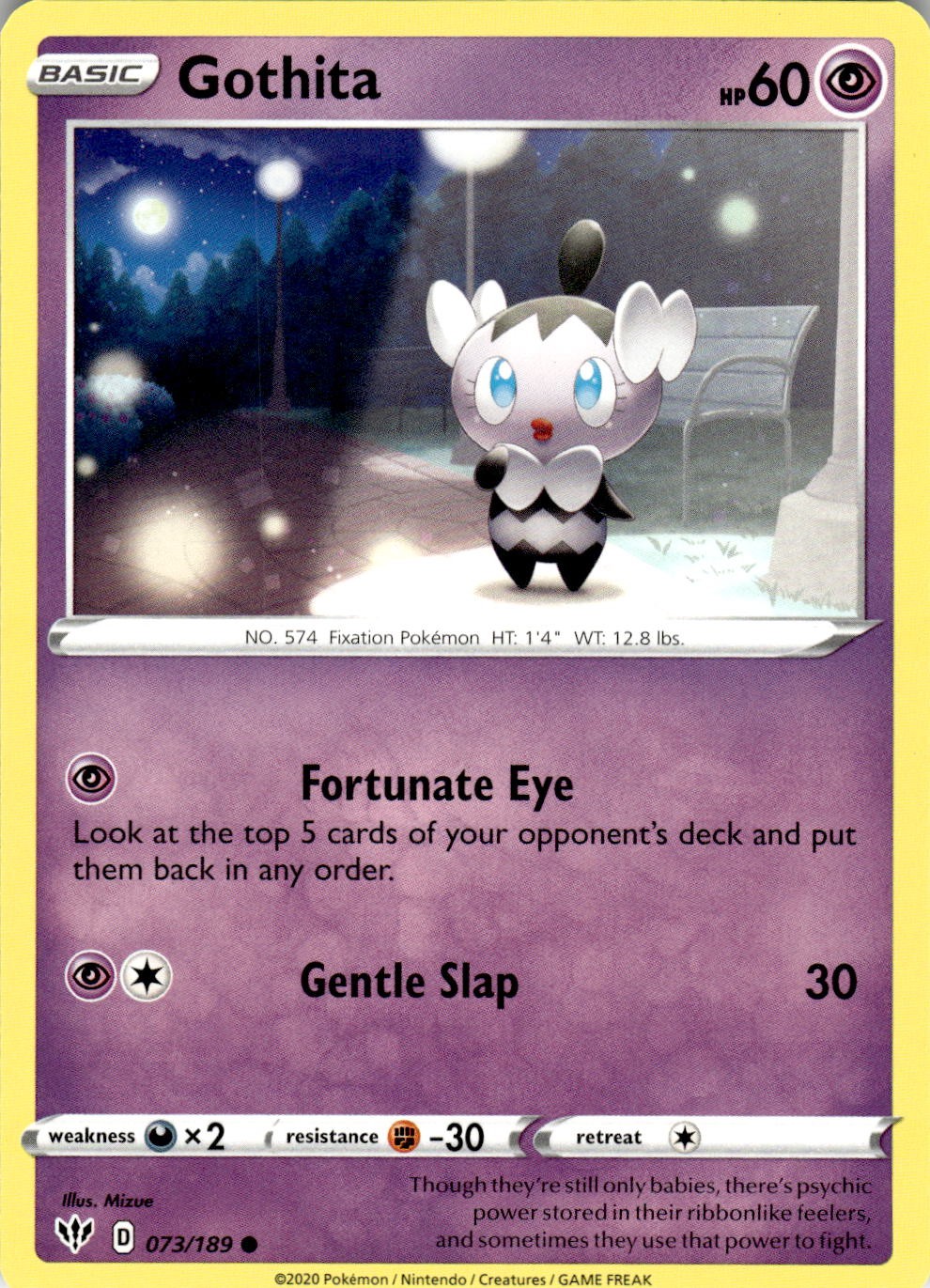 Gothita 073/189 Common Darkness Ablaze Pokemon Near Mint