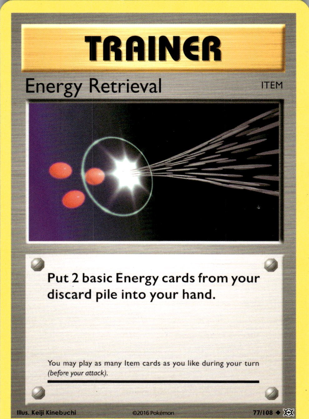 Energy Retrieval 77/108 Uncommon Evolutions Pokemon Near Mint