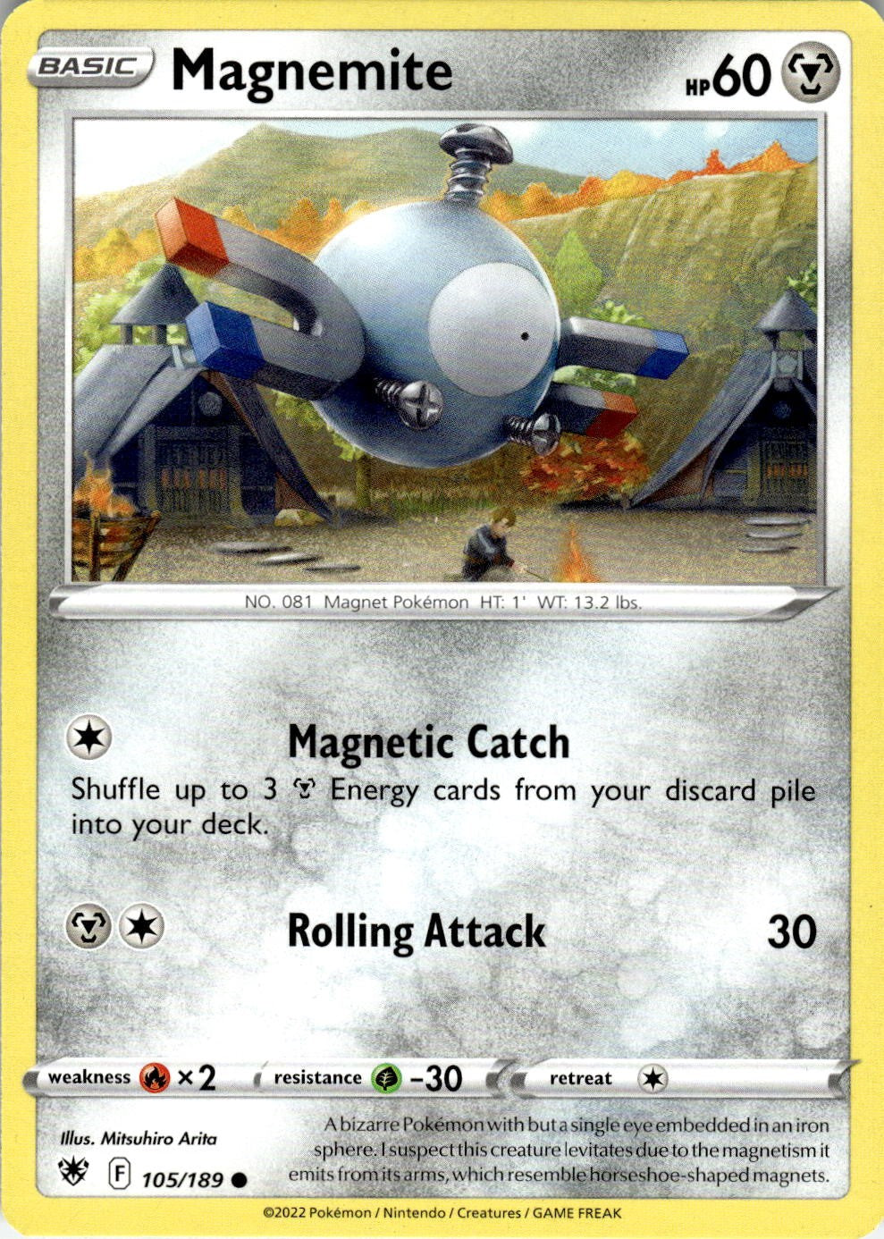 Magnemite 105/189 Common Astral Radiance Pokemon Near Mint