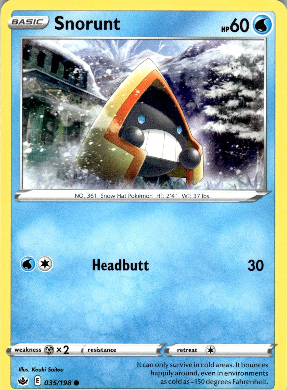 Snorunt 035/198 Common Chilling Reign Pokemon Near Mint