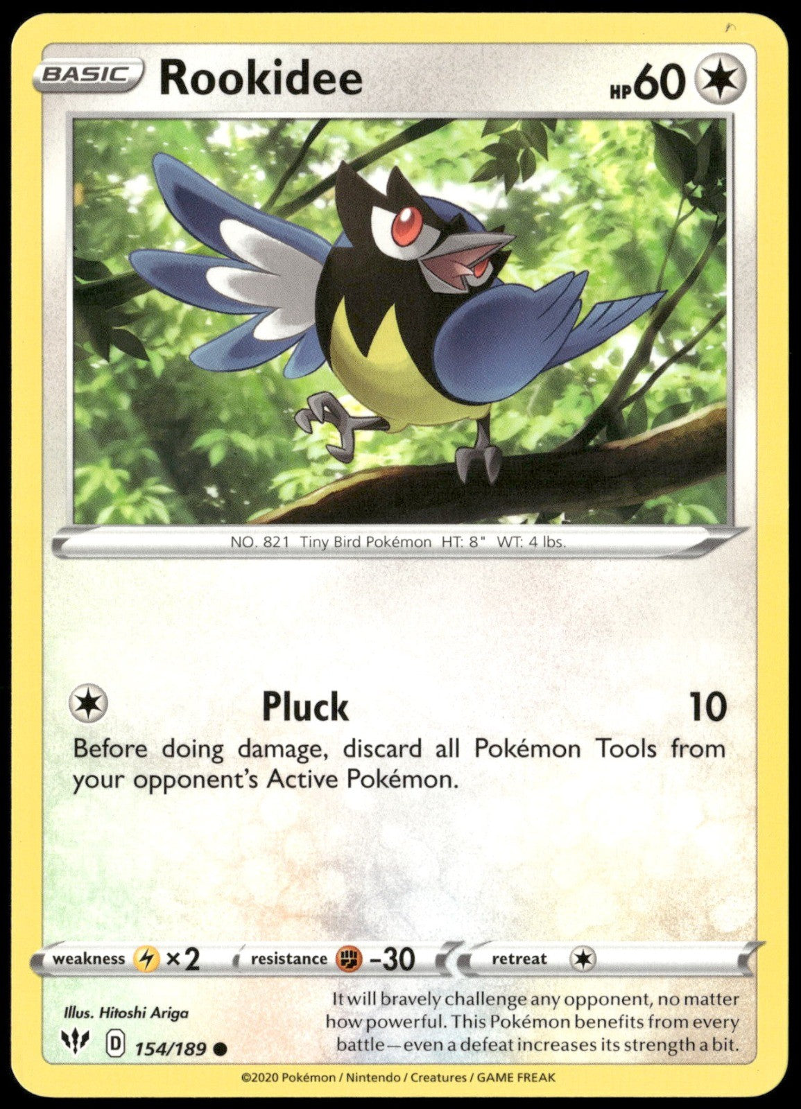 Rookidee Common SWSH03: Darkness Ablaze 154/189 NM