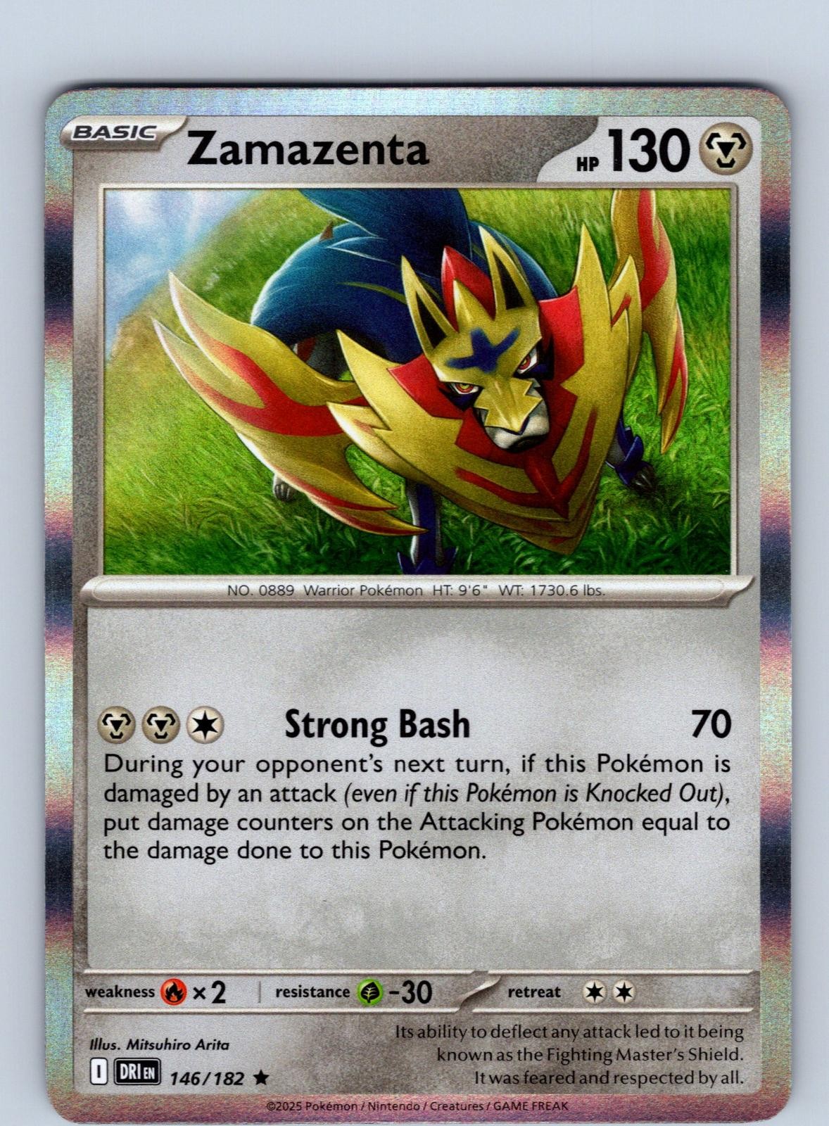 Zamazenta 146/182 Rare Destined Rivals Pokemon Holo Near Mint