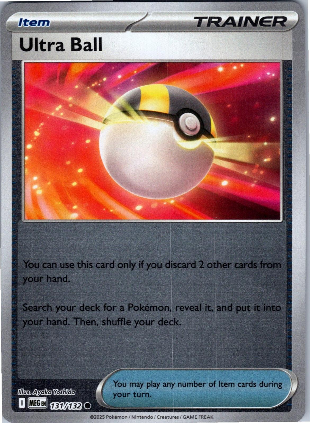 Ultra Ball 131/132 Common Mega Evolution Pokemon Reverse Holo Lightly Played