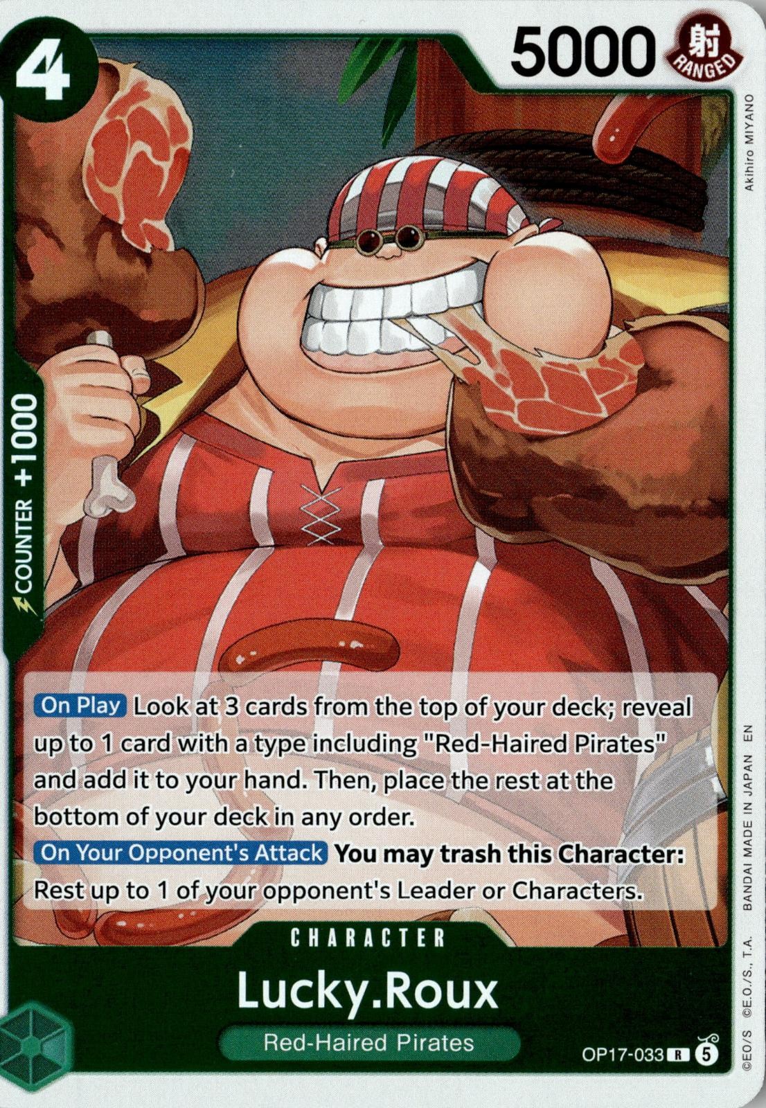 2026 ONE PIECE LUCKY.ROUX OP17-033 RARE THE WORLD'S STRONGEST WARRIORS FOIL NM