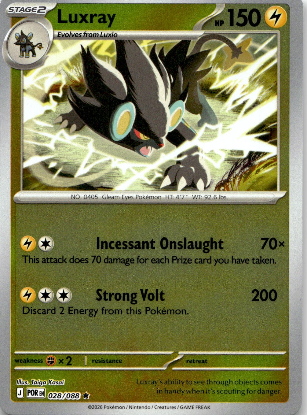 Luxray 028/088 Rare Perfect Order Pokemon Reverse Holo Near Mint