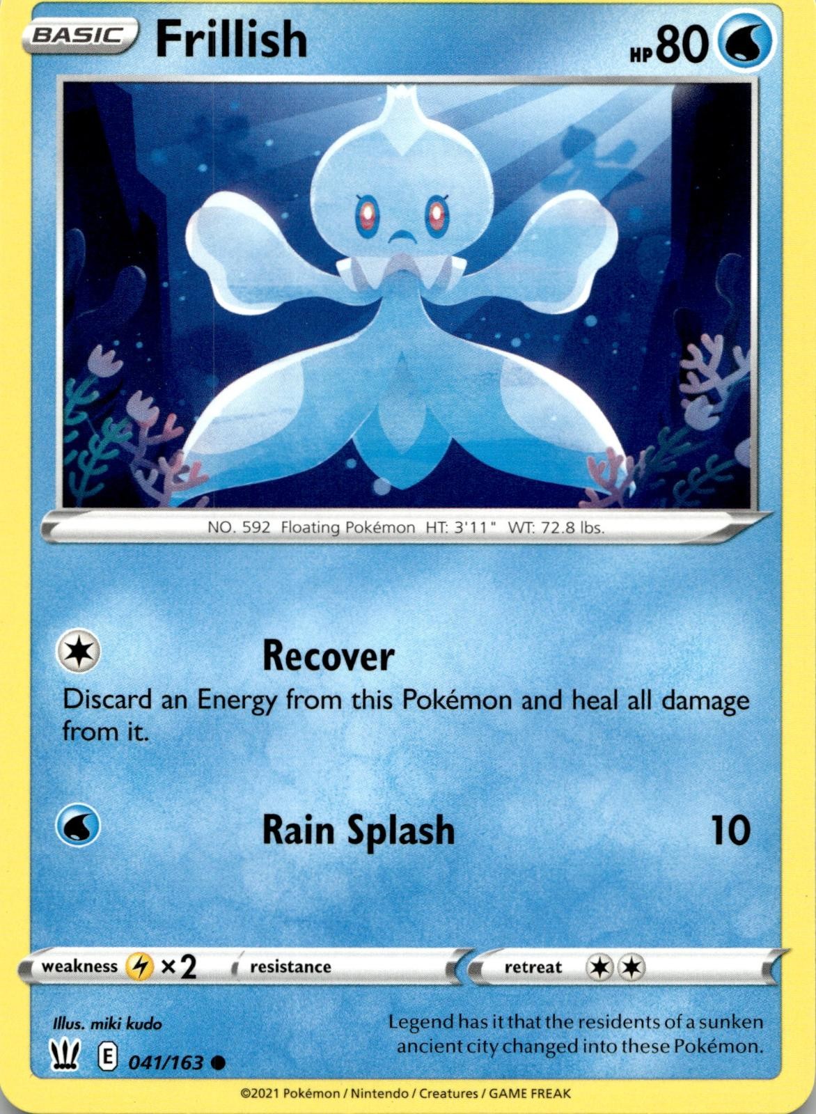 Frillish 041/163 Common Battle Styles Pokemon Near Mint