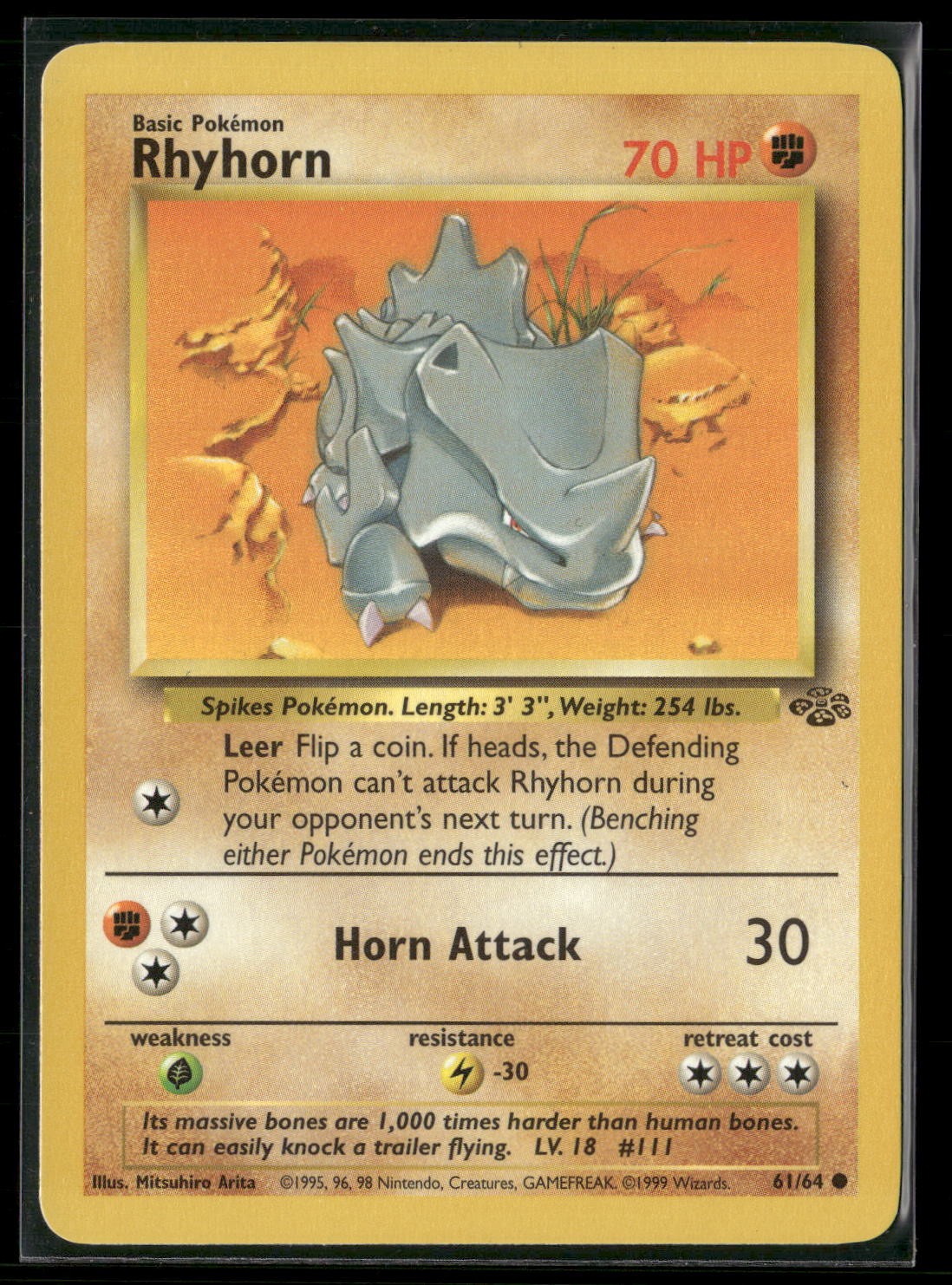 Rhyhorn Unlimited Common Jungle 61/64 NM