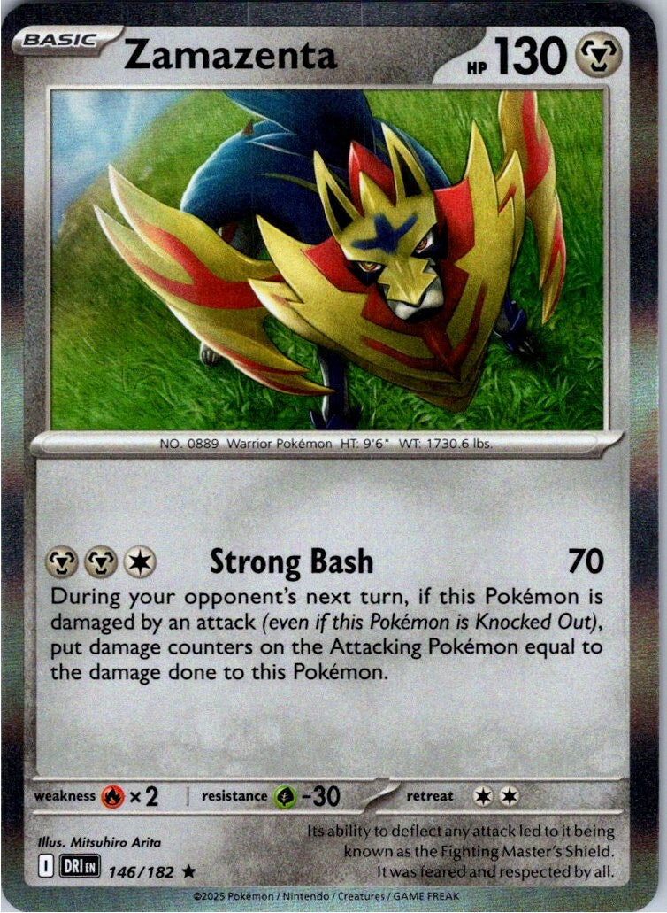 Zamazenta 146/182 Rare Destined Rivals Pokemon Holo Near Mint