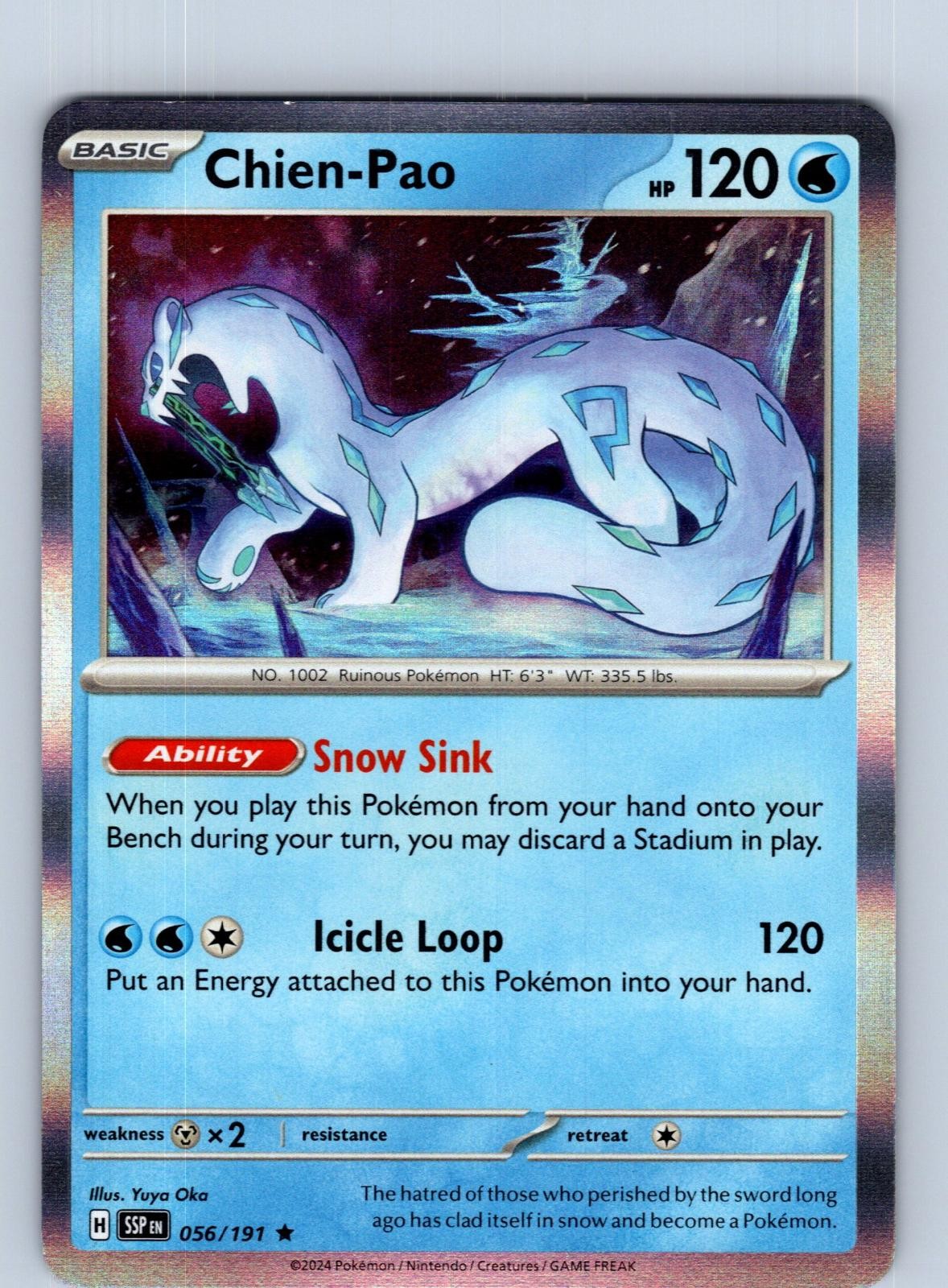 Chien-Pao 056/191 Rare Surging Sparks Pokemon Holo Near Mint