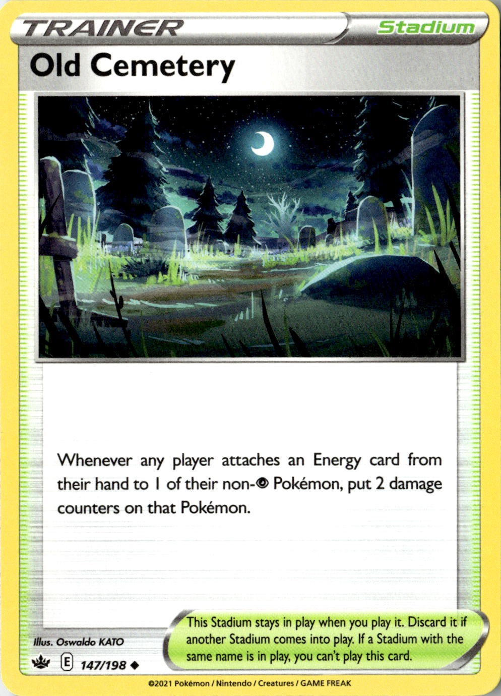 2021 POKEMON OLD CEMETERY 147/198 UNCOMMON CHILLING REIGN NEAR MINT