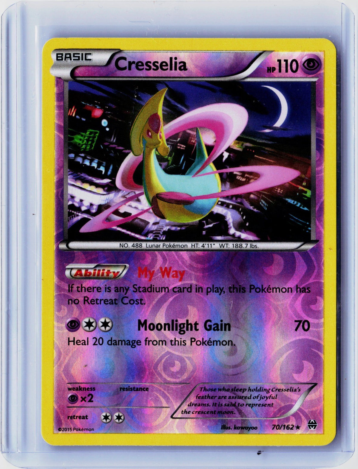 Cresselia Reverse Holo Rare XY - BREAKthrough 70/162 NM