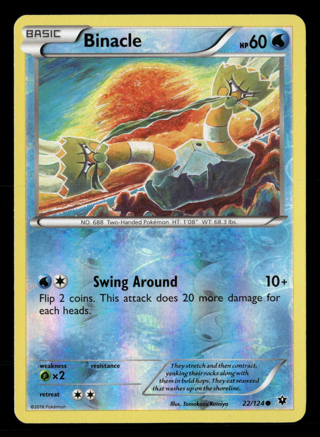 Binacle Reverse Holo Common XY - Fates Collide 22/124 NM