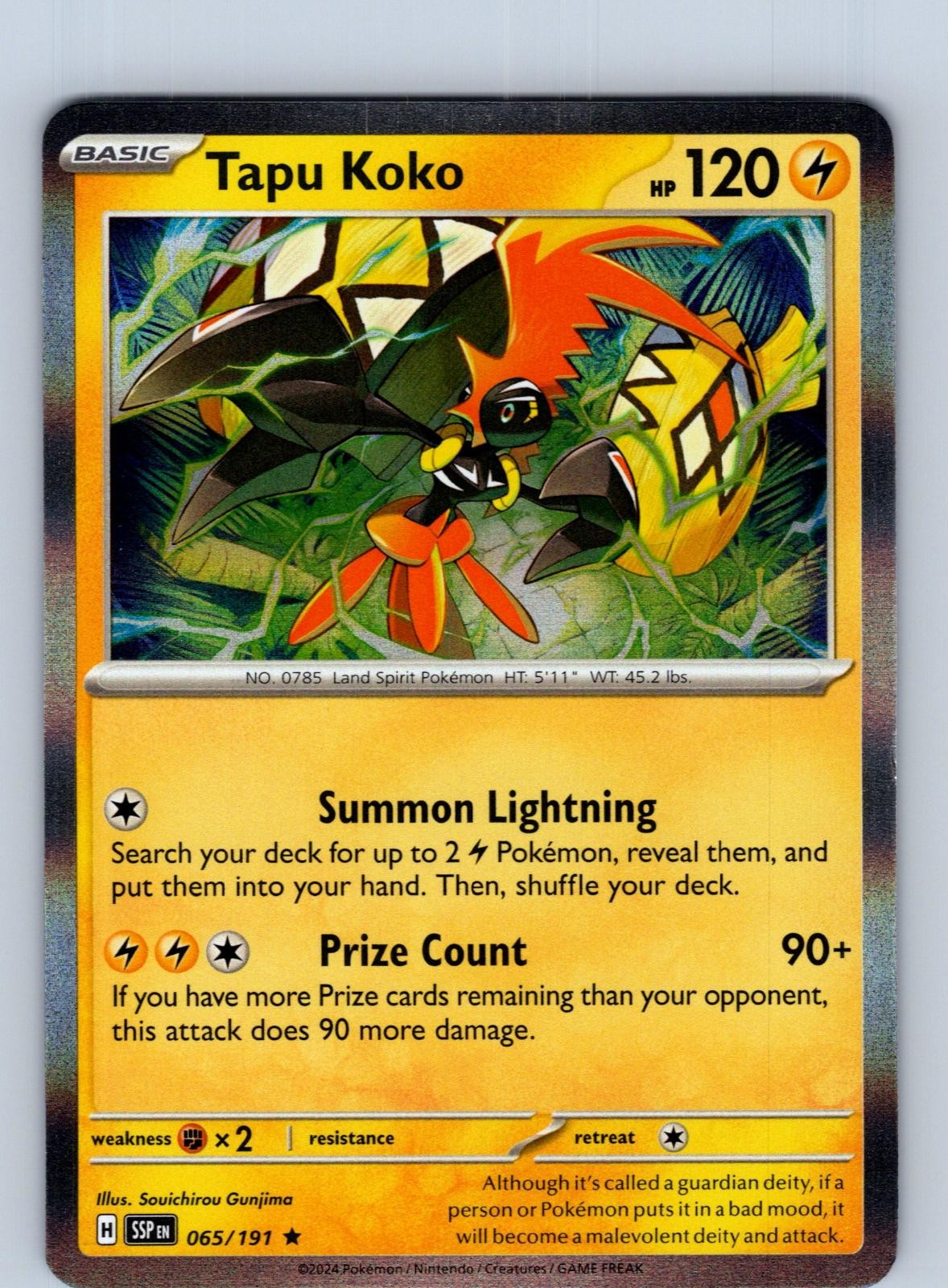 Tapu Koko 65/191 Holo Pokemon Near Mint