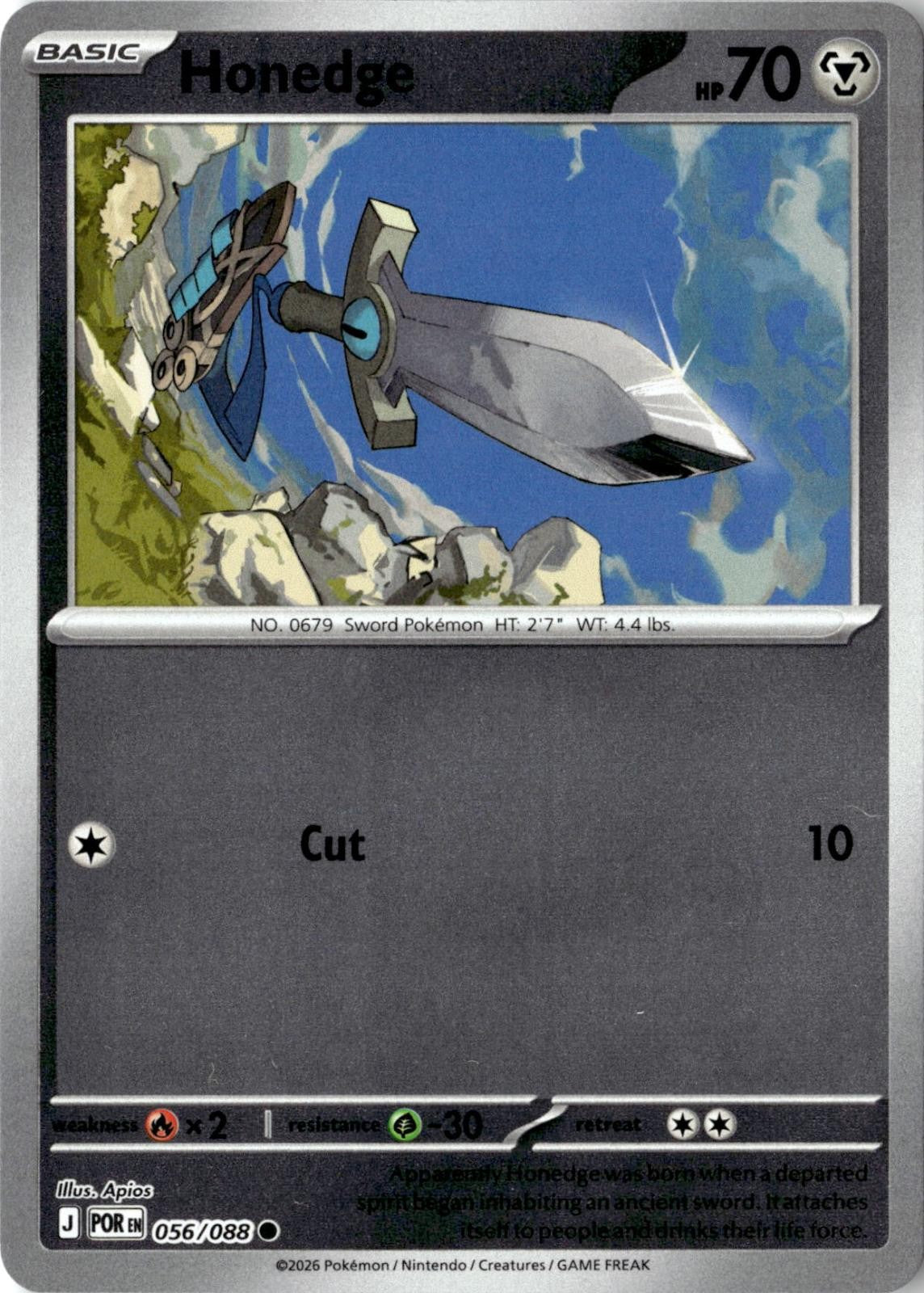 2026 POKEMON HONEDGE 056/088 COMMON PERFECT ORDER NEAR MINT