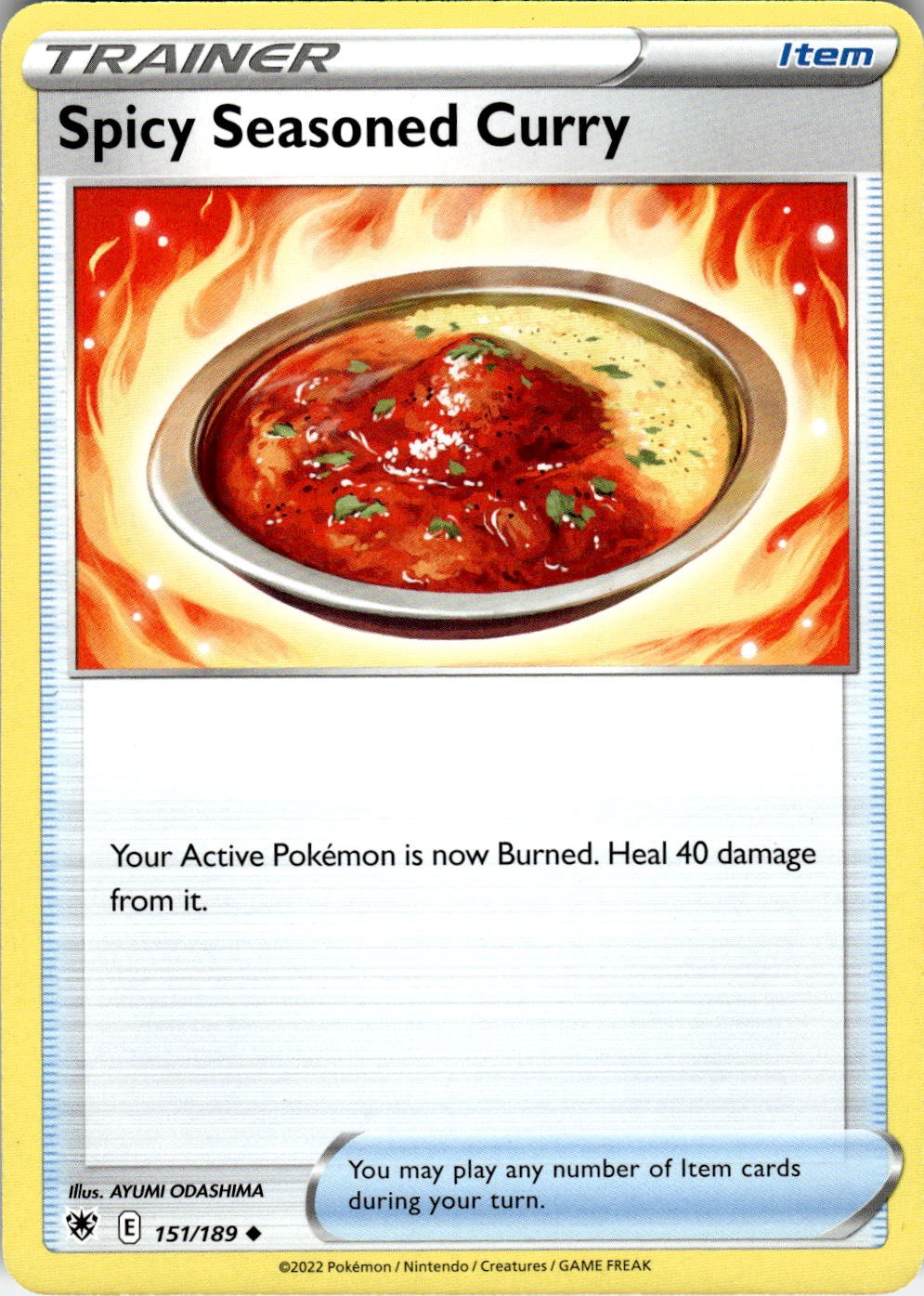 Spicy Seasoned Curry 151/189 Uncommon Astral Radiance Pokemon Near Mint