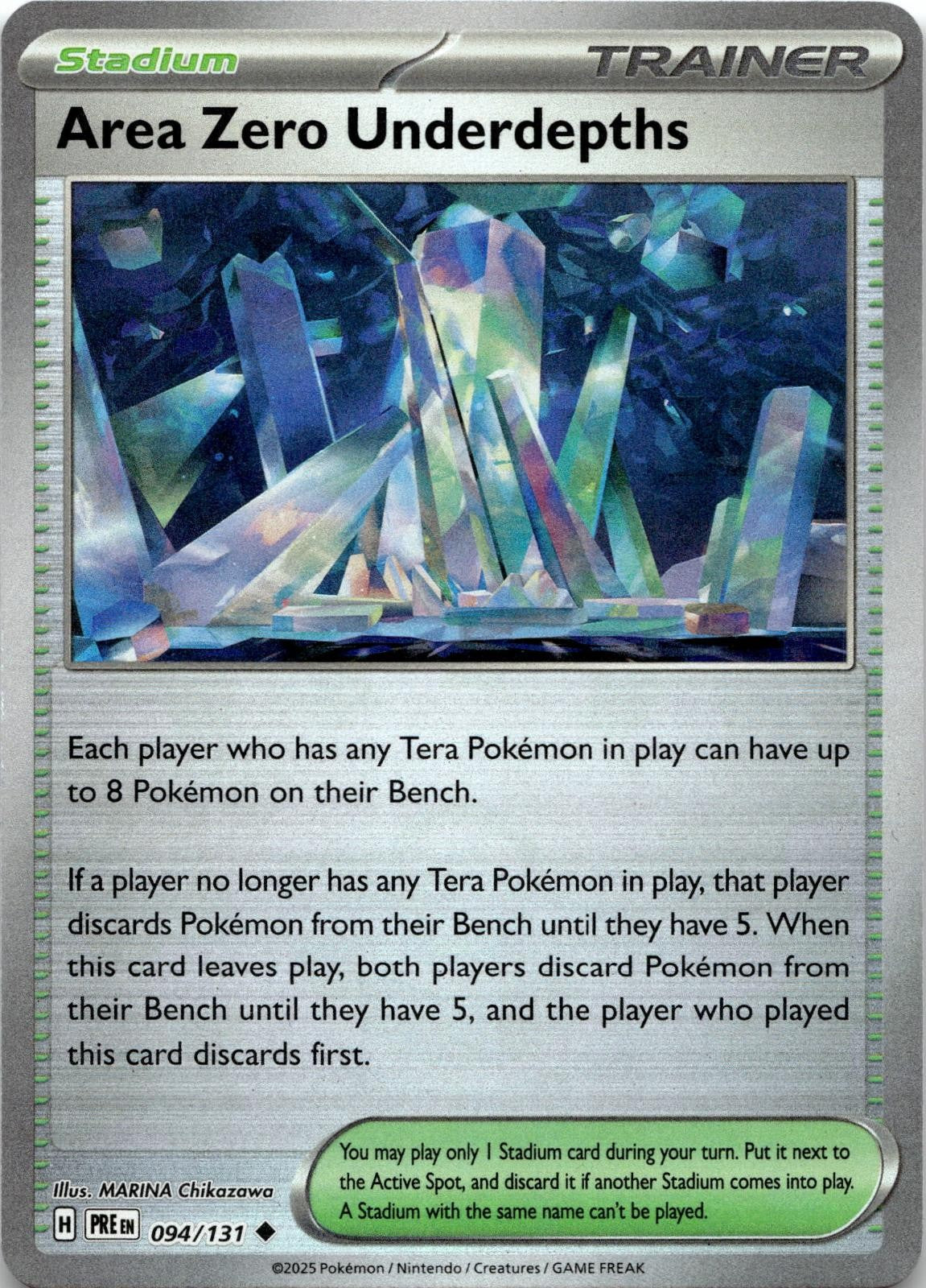 Area Zero Underdepths 094/131 Uncommon Prismatic Evolutions Pokemon Near Mint