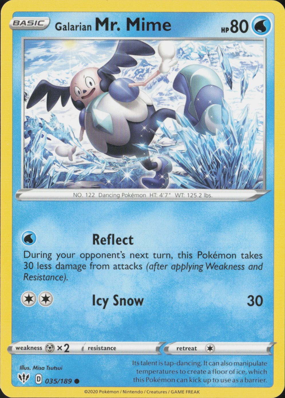 Galarian Mr. Mime Common SWSH03: Darkness Ablaze 035/189 NM