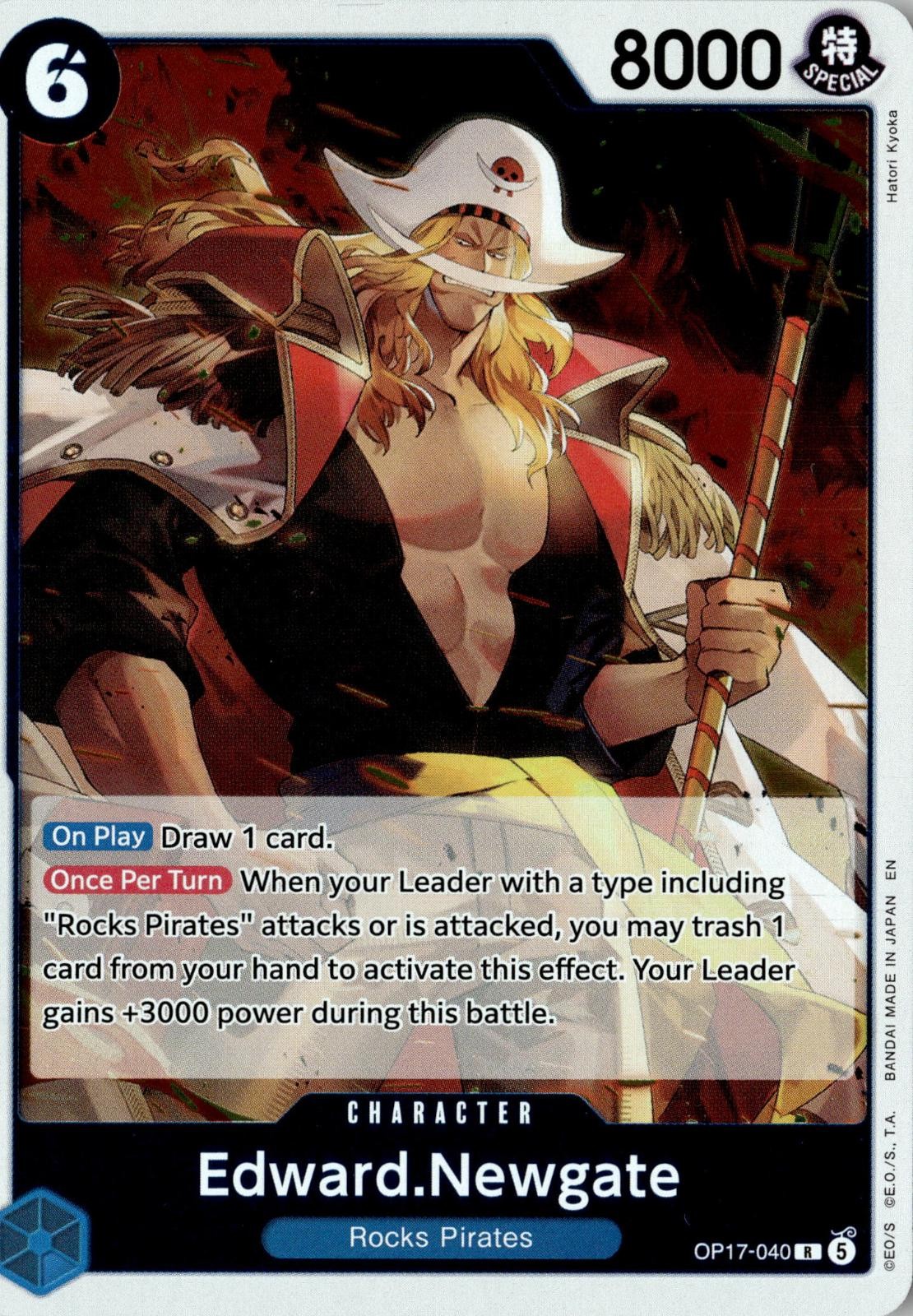 ONE PIECE EDWARD.NEWGATE (040) OP17-040 THE WORLD'S STRONGEST WARRIORS FOIL NM