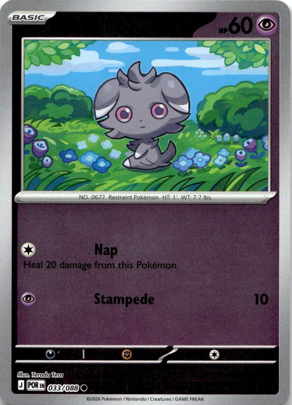Espurr 033/088 Common Perfect Order Pokemon Reverse Holo Near Mint