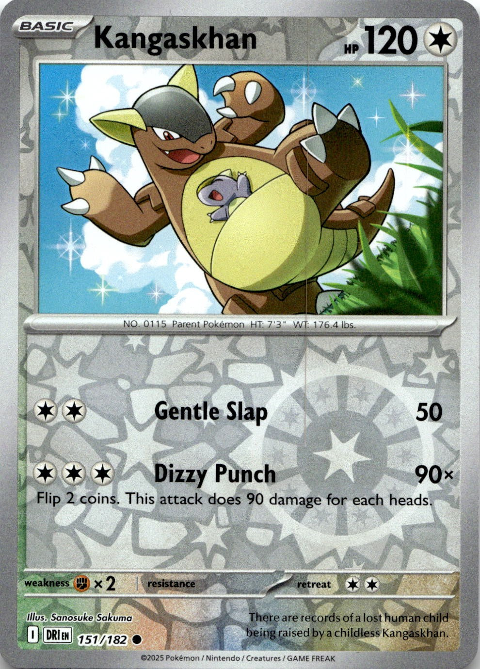 Kangaskhan 151/182 Common Destined Rivals Pokemon Reverse Holo Near Mint
