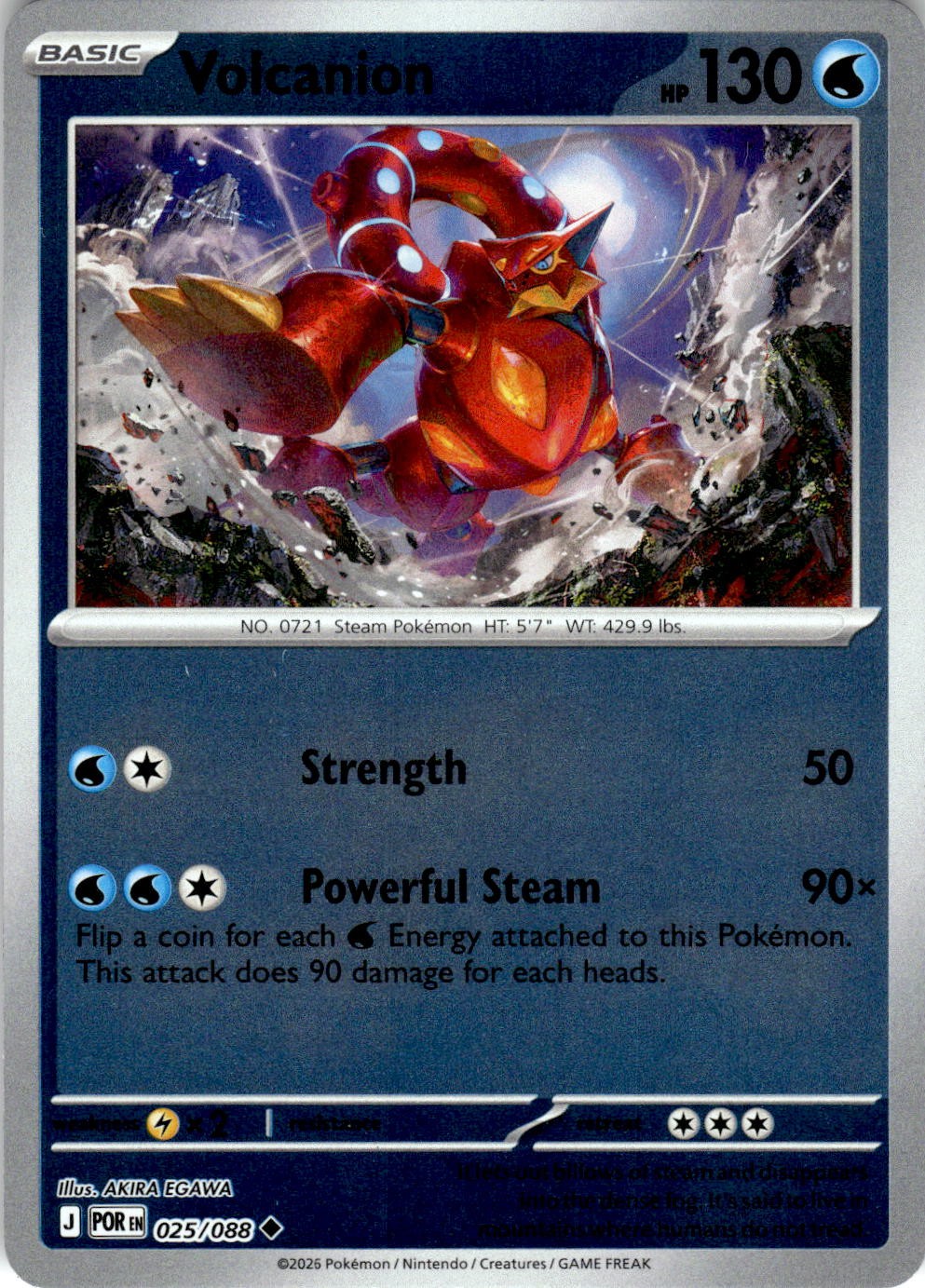 Volcanion 025/088 Uncommon Perfect Order Pokemon Near Mint
