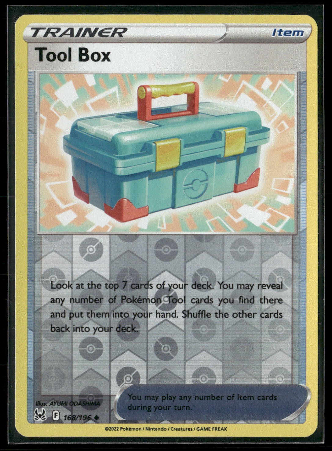 Tool Box Reverse Holo Uncommon SWSH11: Lost Origin 168/196 NM