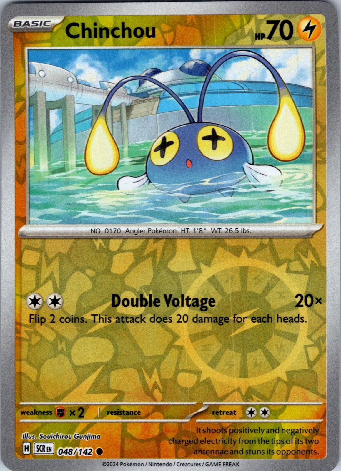 Chinchou 48/142 Common Stellar Crown Pokemon Lightly Played