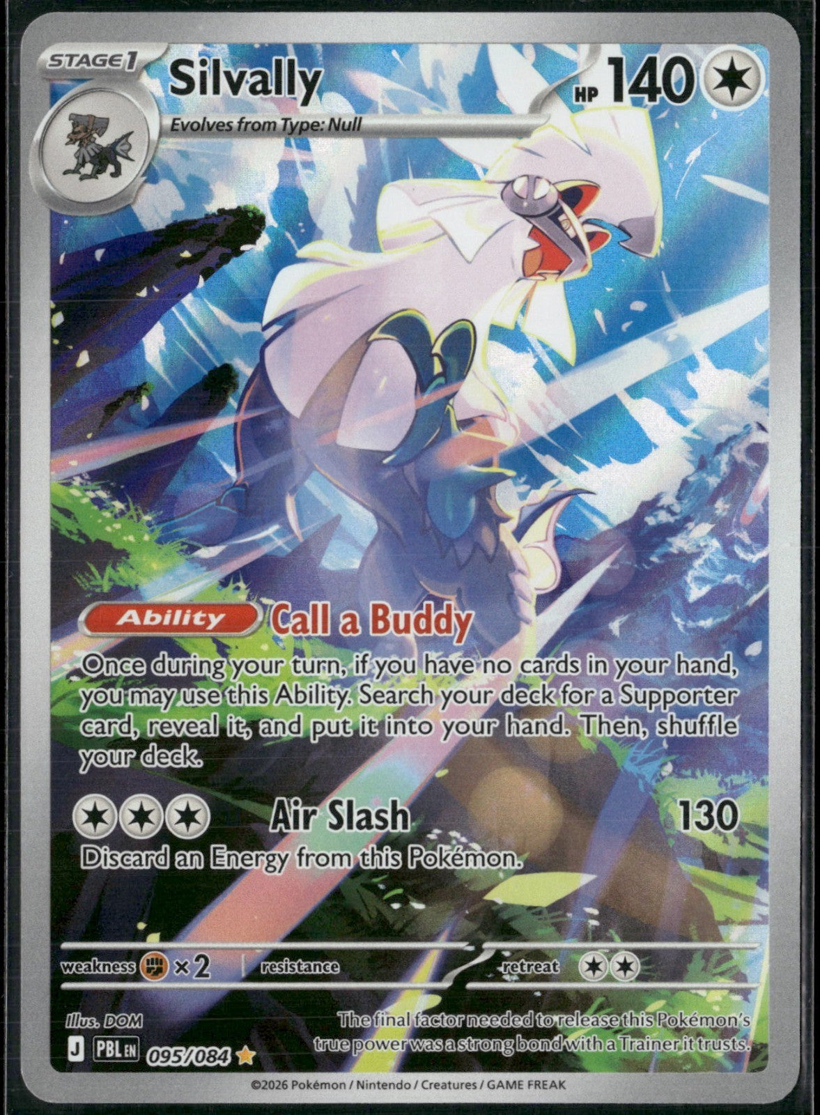 Silvally Holo Illustration Rare ME05: Pitch Black 095/084 NM