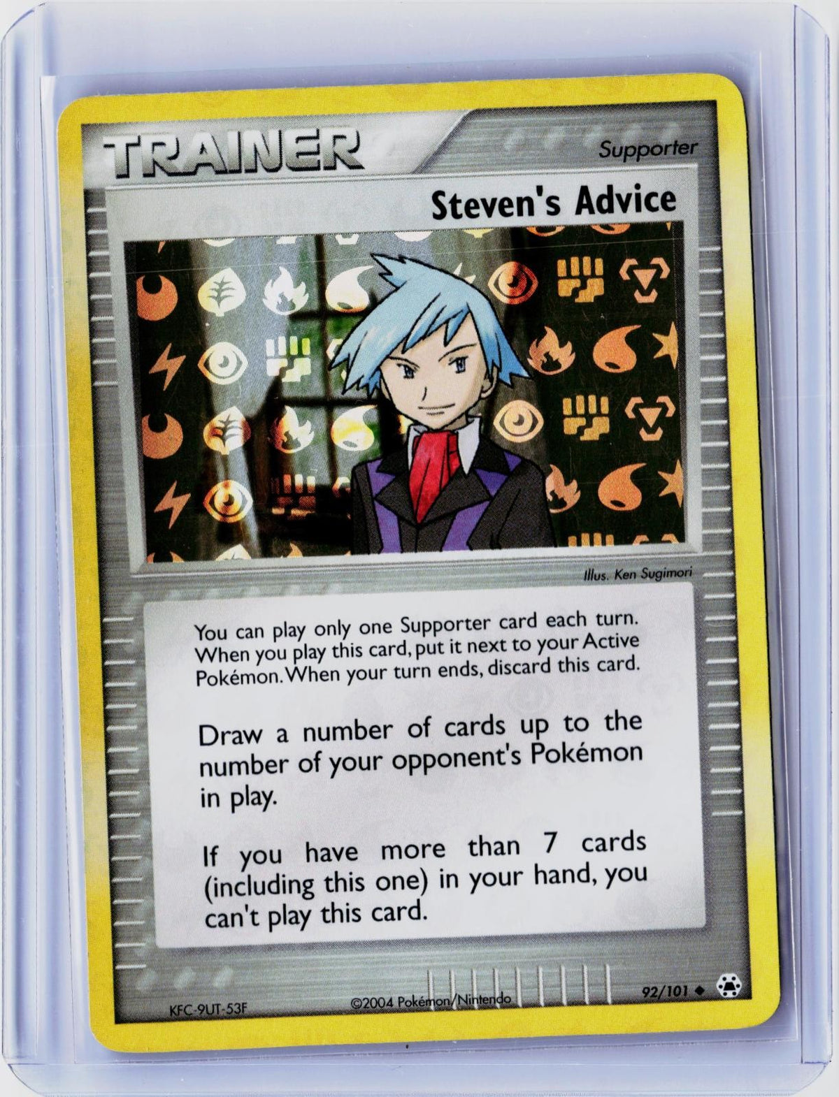 2004 POKEMON STEVEN'S ADVICE 92/101 UNCOMMON HIDDEN LEGENDS REVERSE HOLO NM