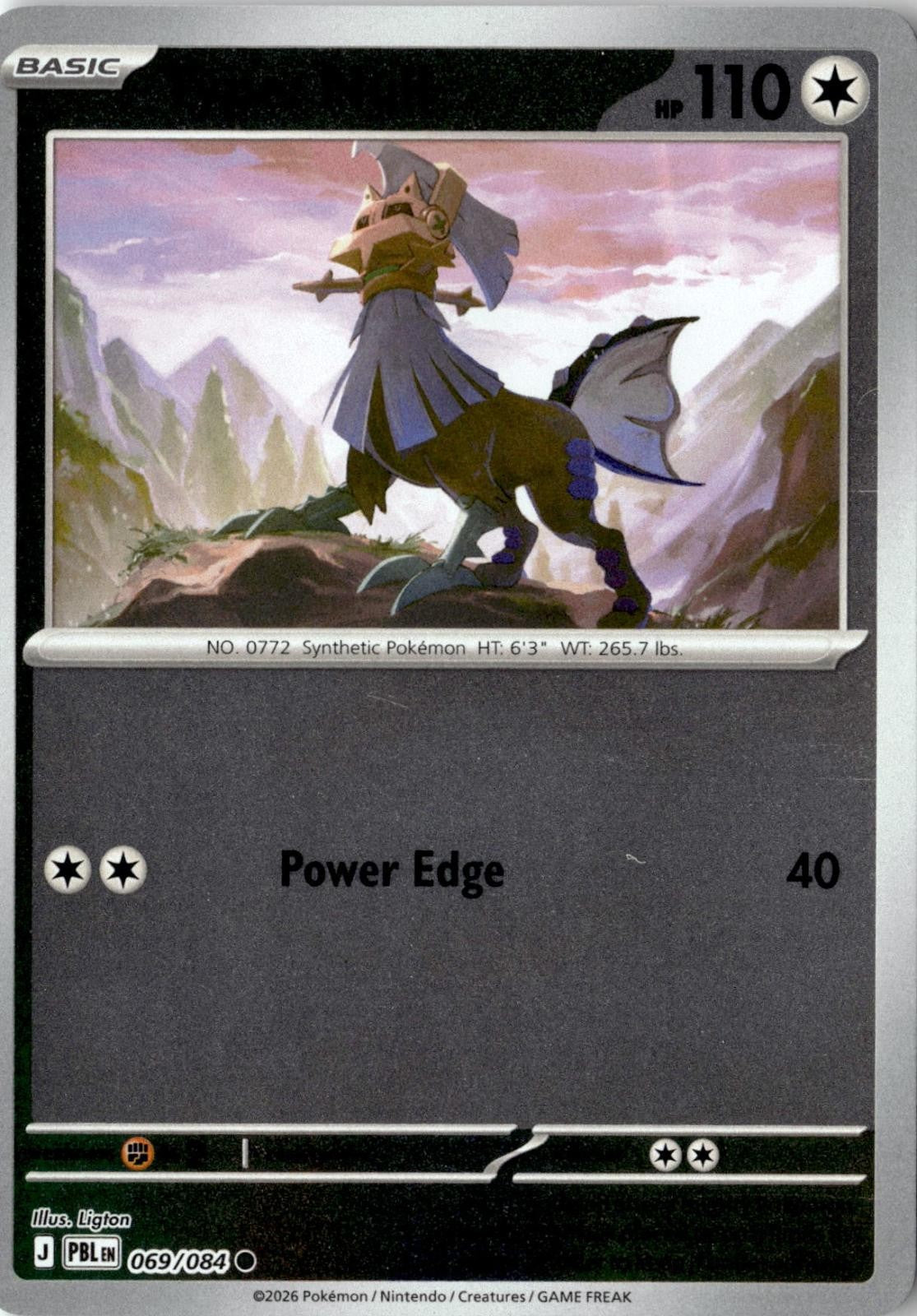 2026 POKEMON TYPE: NULL 069/084 COMMON PITCH BLACK REVERSE HOLO NEAR MINT