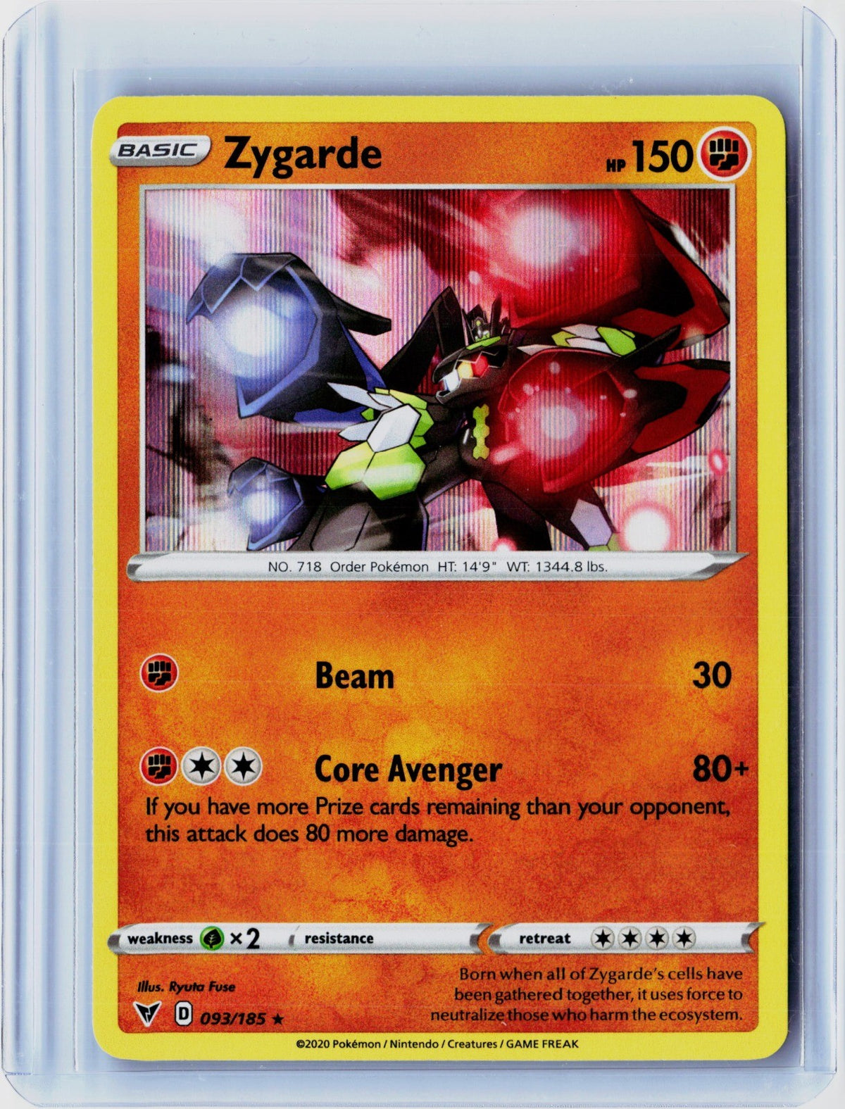Zygarde Holo Rare SWSH04: Vivid Voltage 093/185 NM