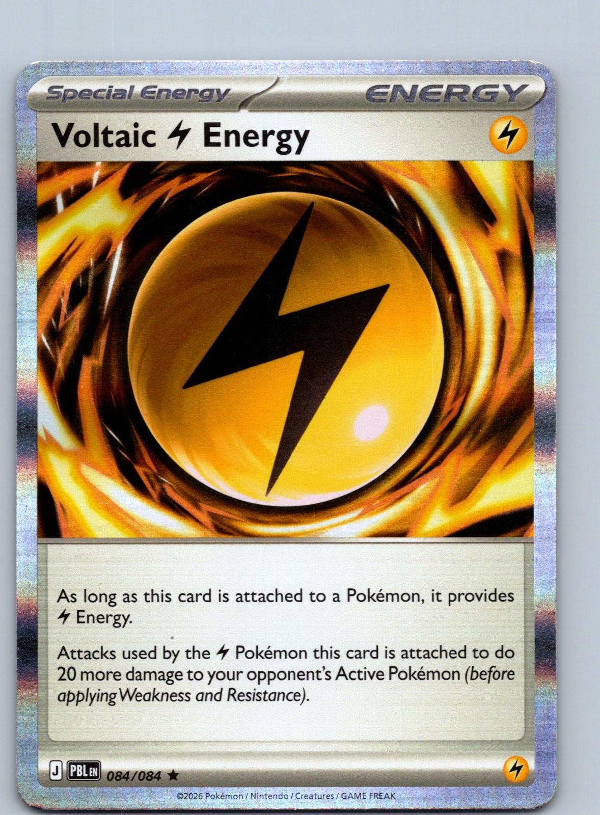 Voltaic Lightning Energy 084/084 Holo Rare Pitch Black Pokemon Near Mint
