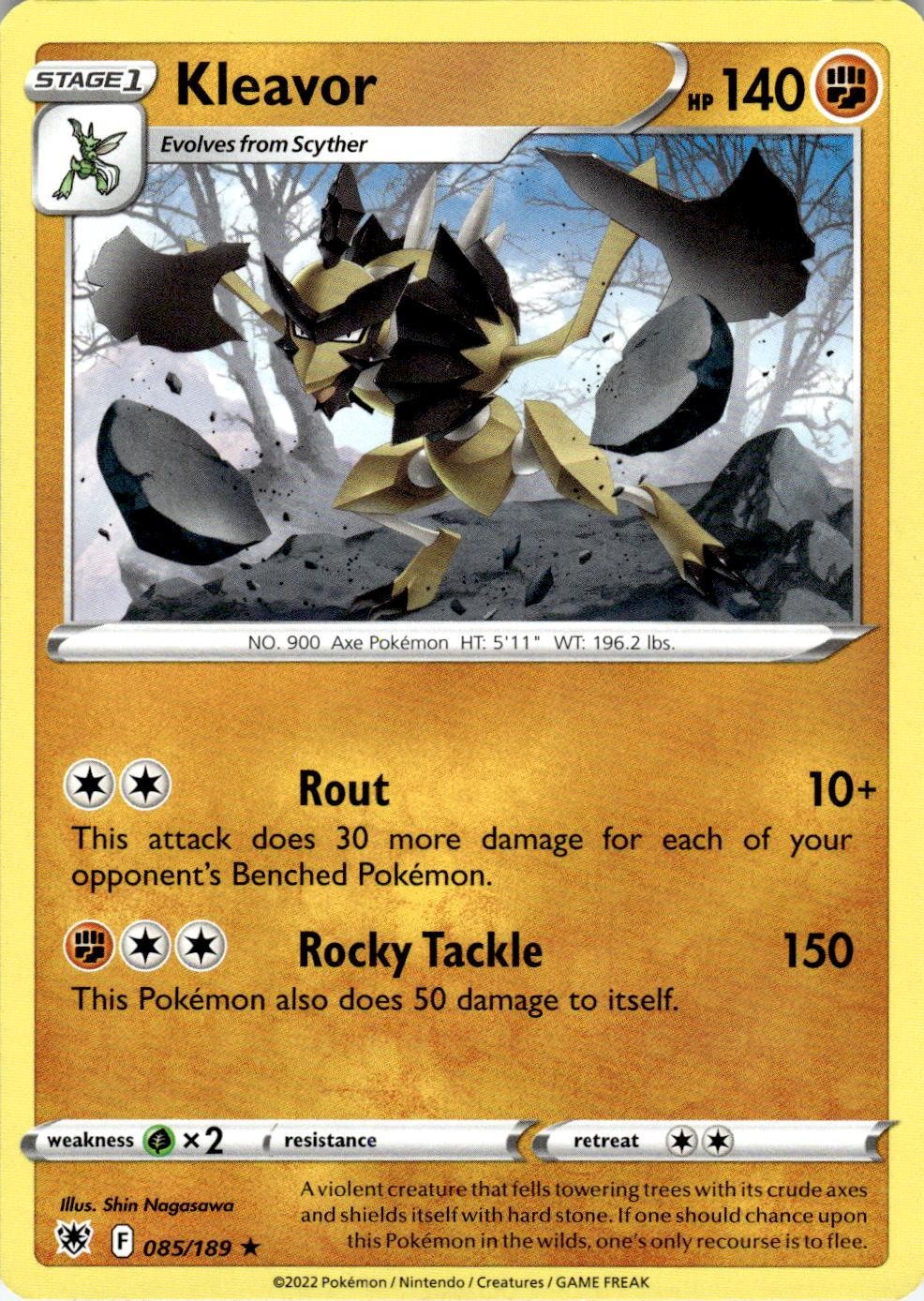Kleavor 085/189 Rare Astral Radiance Pokemon Near Mint