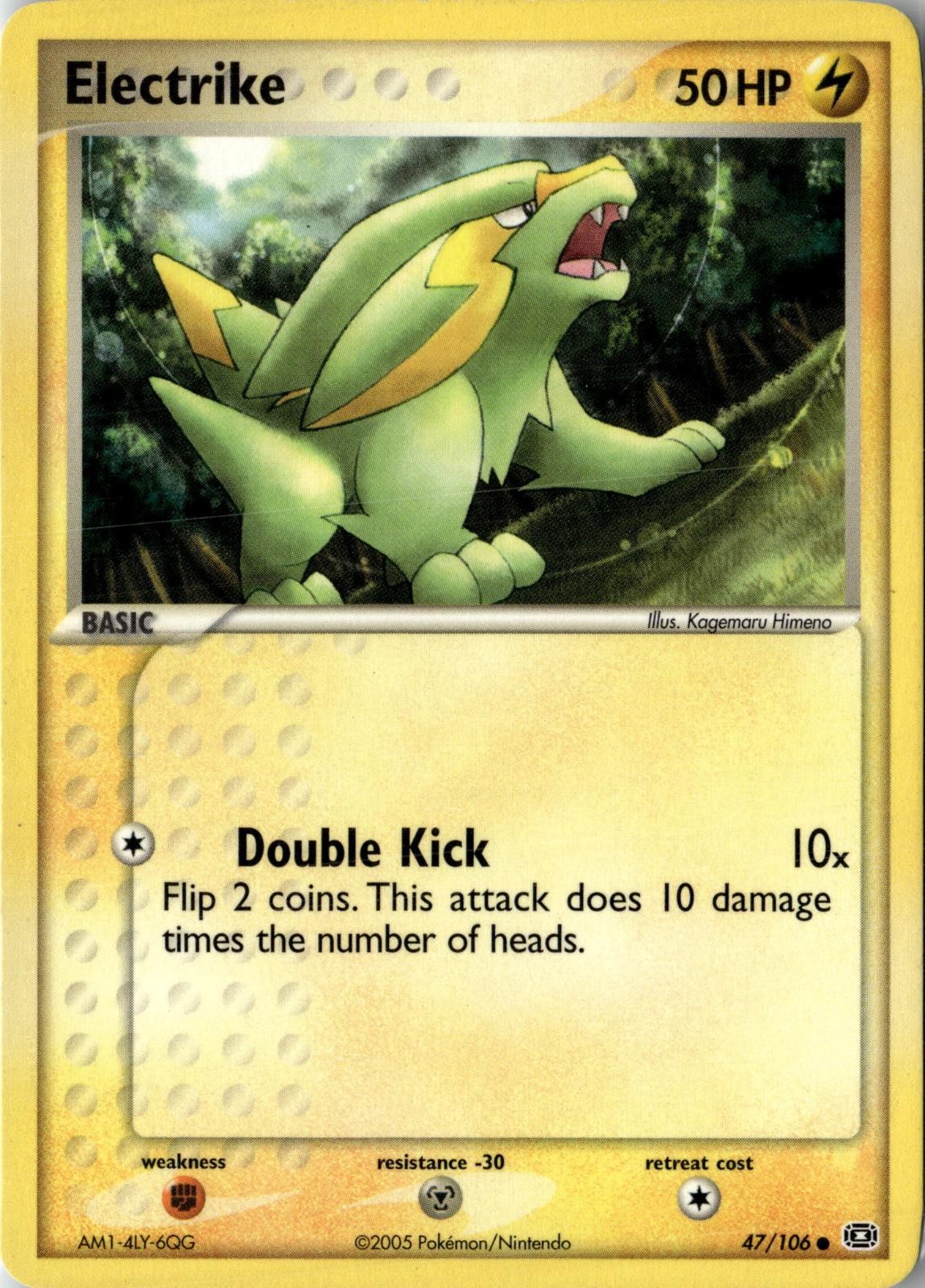 2005 POKEMON ELECTRIKE 47/106 COMMON EMERALD NEAR MINT